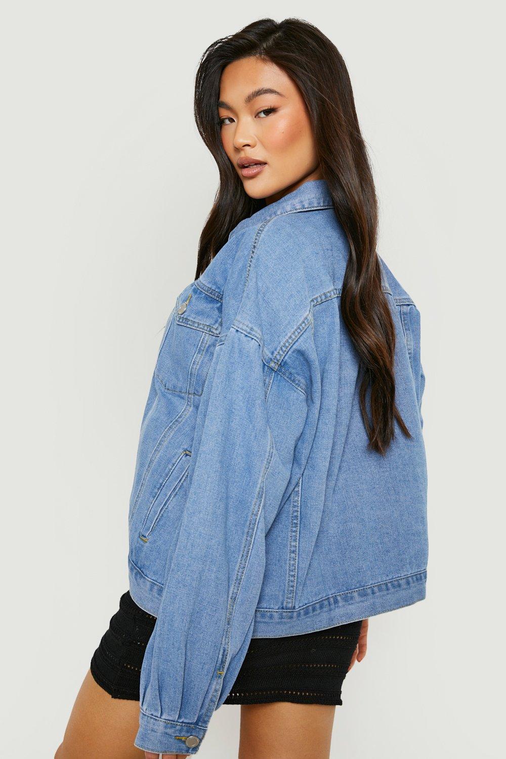 Denim jacket with balloon hot sale sleeve